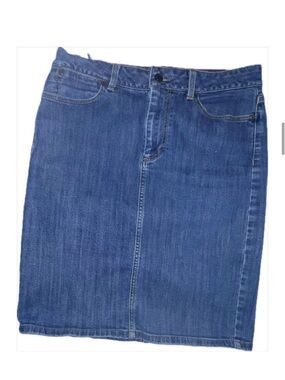 Talbots Blue Denim Skirt Size 6 NWOT